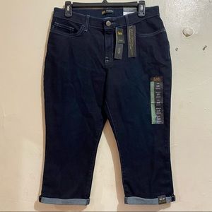 Lee Dark Wash Flex Motion Capri Jeans Size 10P